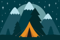camping à la montagne